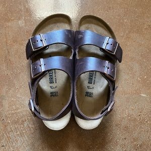 Birkenstock Milano in Habana leather regular width